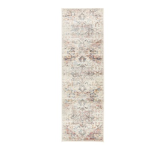 Navin 400x80cm Silver Runner Rug