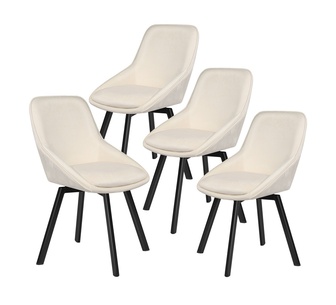 Set of 4 Nebres Beige Dining Chair