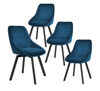 Set of 4 Nebres Blue Dining Chair
