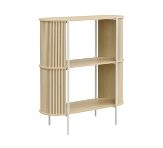 Neggy 3 Tier Oak White Display Shelf
