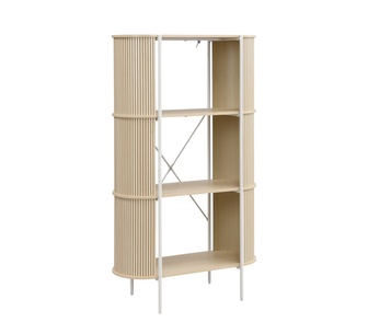 Neggy 4 Tier Oak White Display Shelf