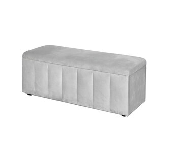 Nereida Grey Rectangle Storage Ottoman