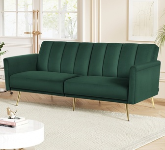 Neryssa 3 Seater Green Convertible Sofa Bed