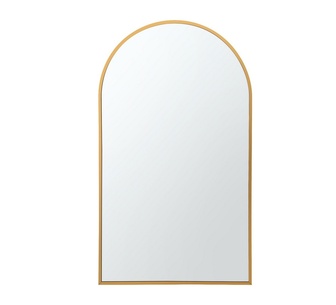 Nestglass 86x50cm Gold Arched Wall Mirror