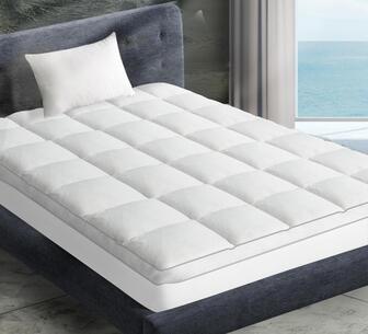 Nest Fitted Mattress Topper King Single White