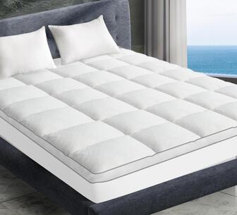 Nest Fitted Mattress Topper Queen White