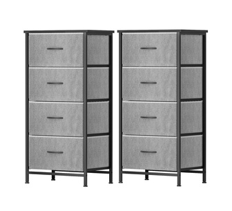 Set of 2 Nani Grey Chest of 4 Drawers