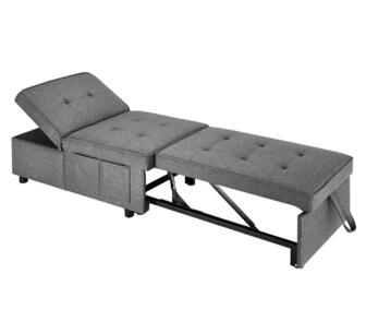 Nico Ottoman Sofa Bed Single Grey
