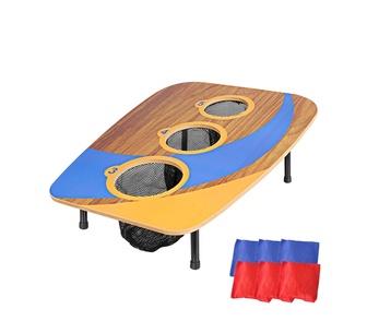 Nidbai Brown Kids Bean Bag Toss Game Set