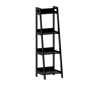 Nilo Bookshelf 4 Tier Ladder Shelf Black
