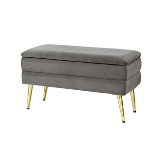Niven Grey Rectangle Storage Ottoman