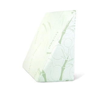 Nodura White Wedge Pillow Bamboo Cover