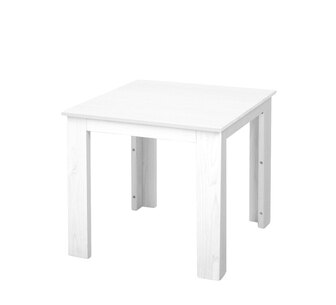 Noeh White Wooden Outdoor Side Table