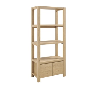 Nomar 3 Tier 2 Door Oak Bookshelf