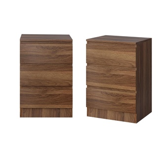 Set of 2 Jobelle Walnut Bedside Tables