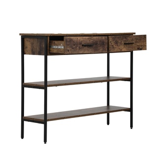 Chantal 3-Tier Brown Console Table