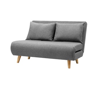 Odalyn 2 Seater Grey Convertible Sofa Bed