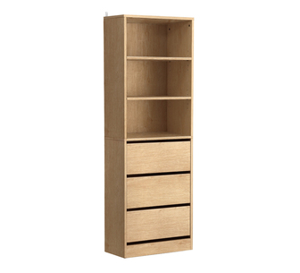 Odeena 3 Drawers Oak Clothes Storage