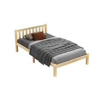 Ollivier Single Oak Pine Wood Bed Frame