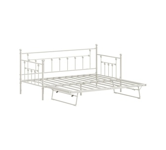 Olvera Single Beige Metal with Trundle Day Bed