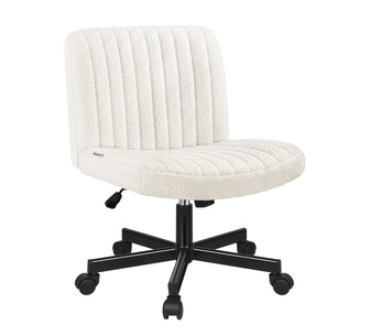 Ordin White Boucle Office Chair