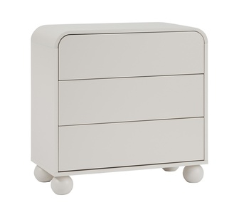 Orvella White Chest of 3 Drawers