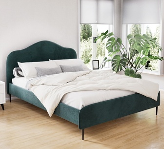Orly Queen Green Velvet Bed Frame