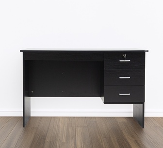 Orrion Study Desk w/ 3 Drawers Black