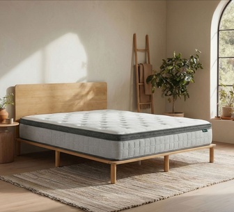 Osaka Natural Bed Frame & Napa Queen Mattress Package