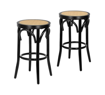 Set of 2 Osric Black Bar Stools