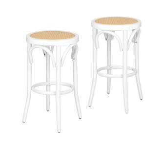Set of 2 Osric White Bar Stools
