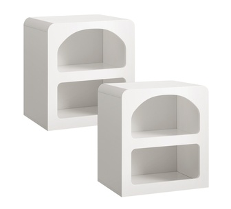 Otis Set of 2 Bedside Tables White