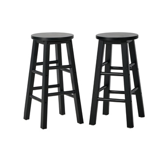 Set of 2 Ottilie Black Bar Stools