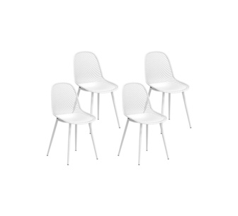 Ecko 4 Piece Yellow PP Outdoor Dining Chairs