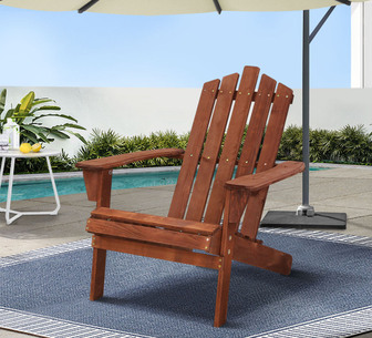 Deeno Brown Wooden Adirondack Outdoor Chair