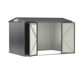 Boulder 300x202cm Black Garden Tool Shed Outdoor Storage