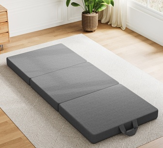 Overlie Trifold 10cm Folding King Single Mattress