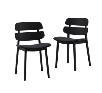 Paco Set of 2 Dining Chairs Black