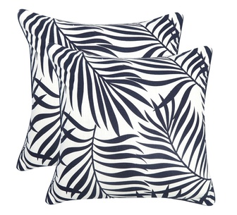 Palmy Days Cotton Cushion Navy