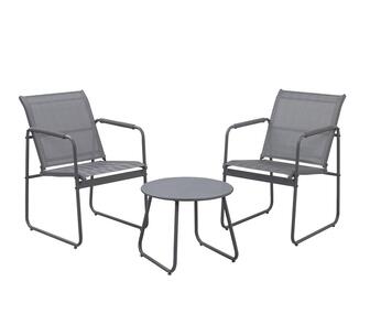Palmira 3 Piece Patio Set Charcoal