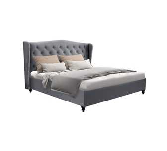 Partas Double Grey Bed Frame
