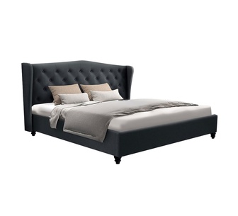 Partas King Charcoal Bed Frame