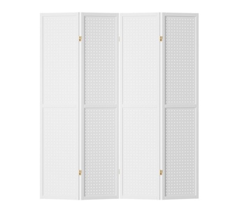 Partiva 4 Panel White Room Divider
