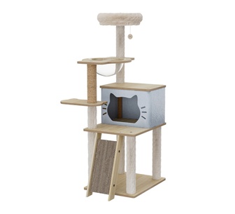 Paxlyn 120cm Cat Scratching Tree Beige