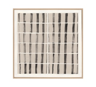 Peaceful Mind Canvas Painting Taupe/White