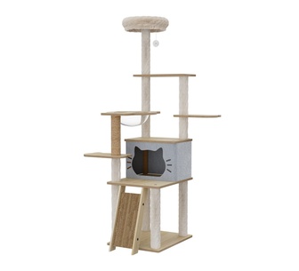 Peachlyn 160cm Cat Scratching Tree Beige