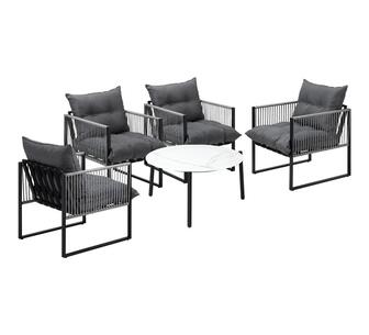 Pebrero 4 Seater Outdoor Dining Set Multi
