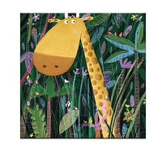 Peekaboo Gigi Stretched Canvas 41x41cm Wall Art