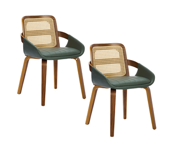 Set of 2 Persephone Dining Chairs Green