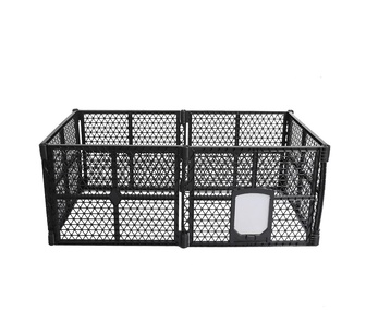 Petronella 6 Panel Pet Playpen Black